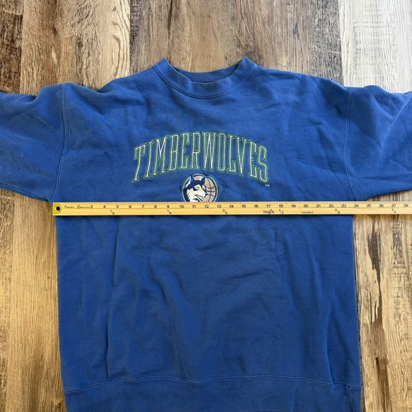 Vintage 90s Minnesota Timberwolves blue crewneck USA Men's Large NBA Swearshirt - Picture 5 of 8